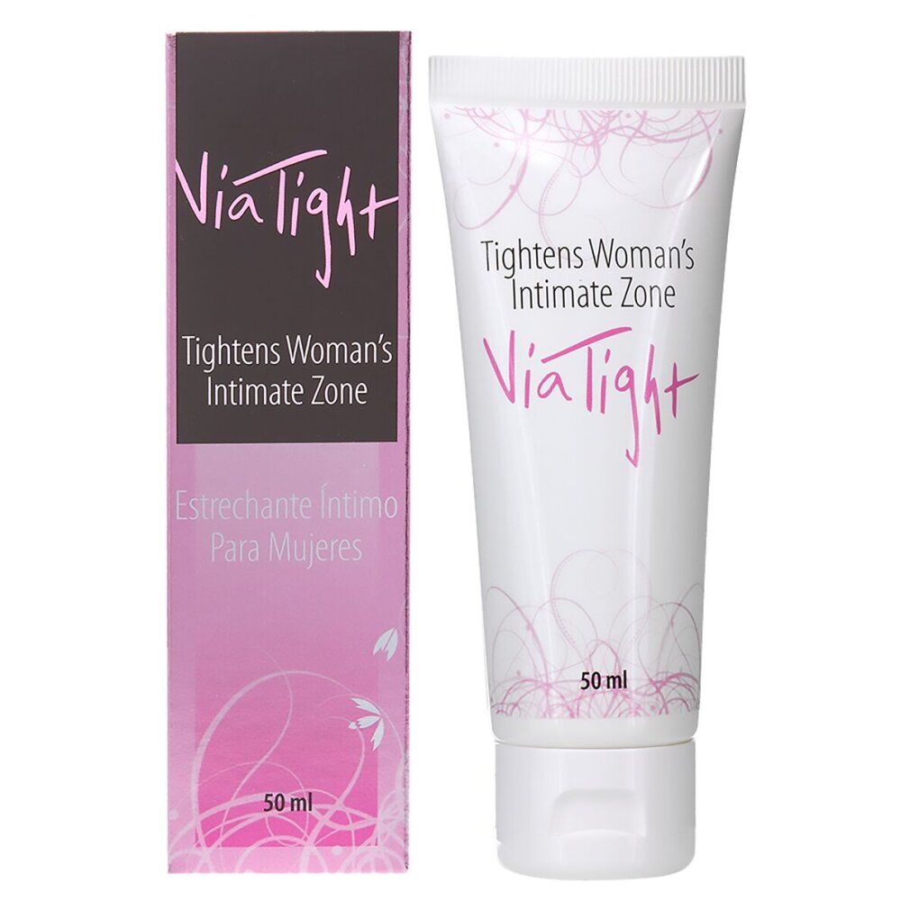 Via Tight tube en doos, 50 ml. Tekst: Tightens Woman's Intimate Zone.