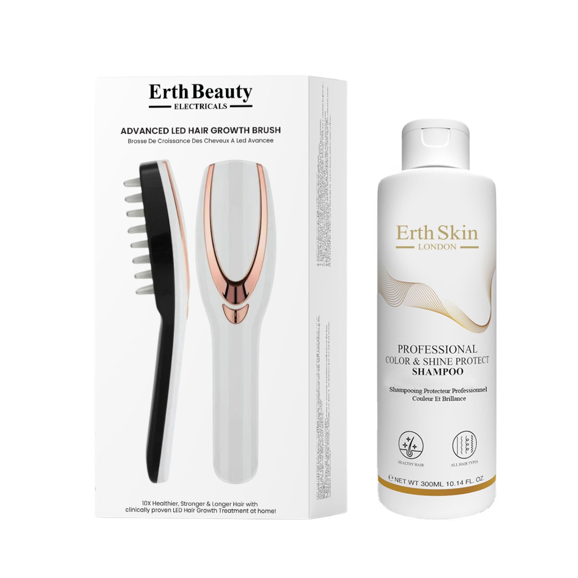 ErthSkin London LED Haargroeiborstel Duo Kleurbescherming Shampoo