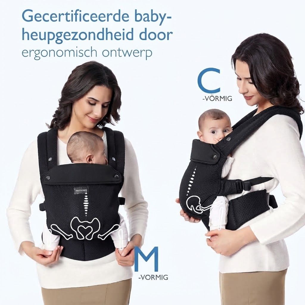 Momcozy Baby Draagzak - Licht & Ademend Luchtgaas-Zwart
