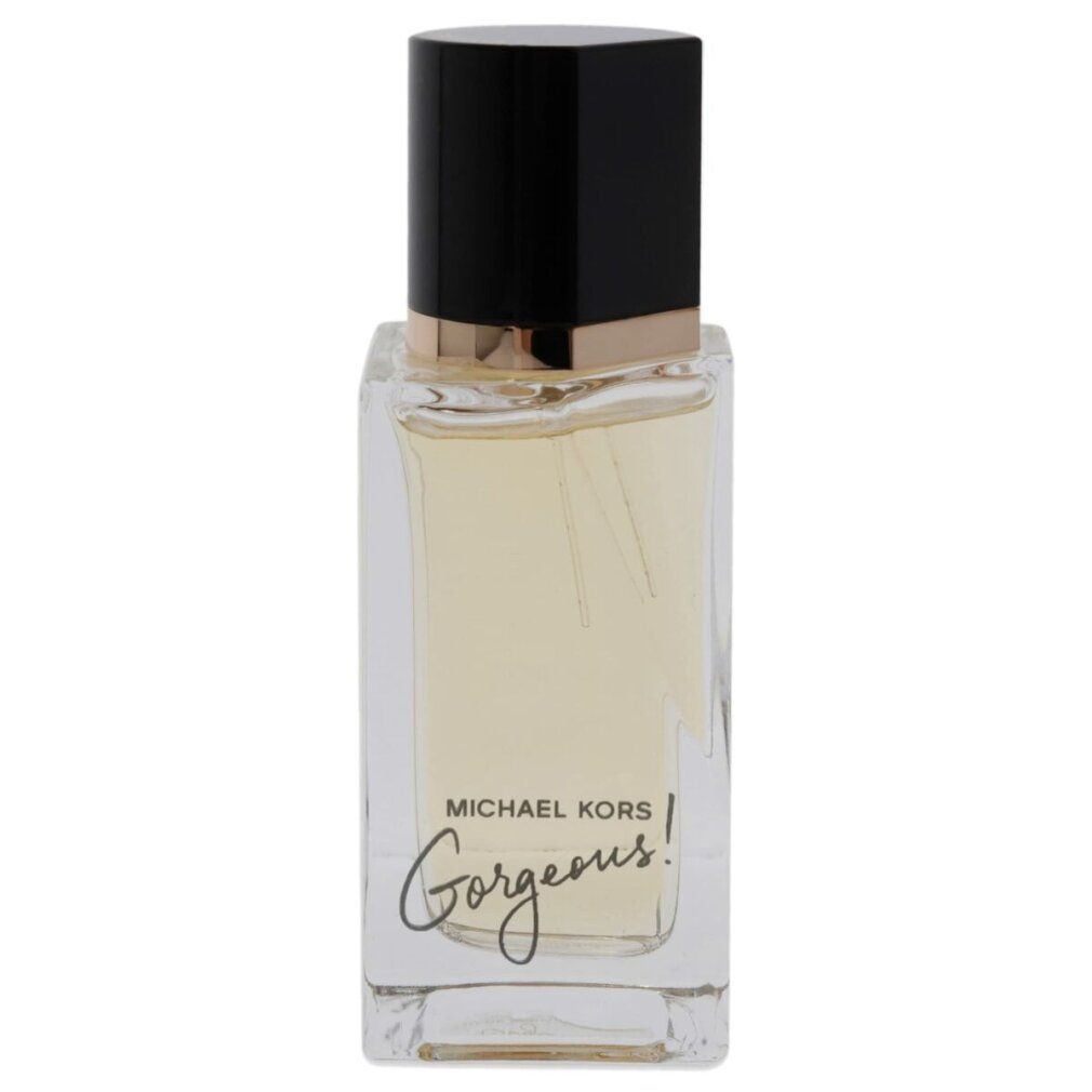 Fles Michael Kors Gorgeous! Eau de Parfum met zwarte dop.