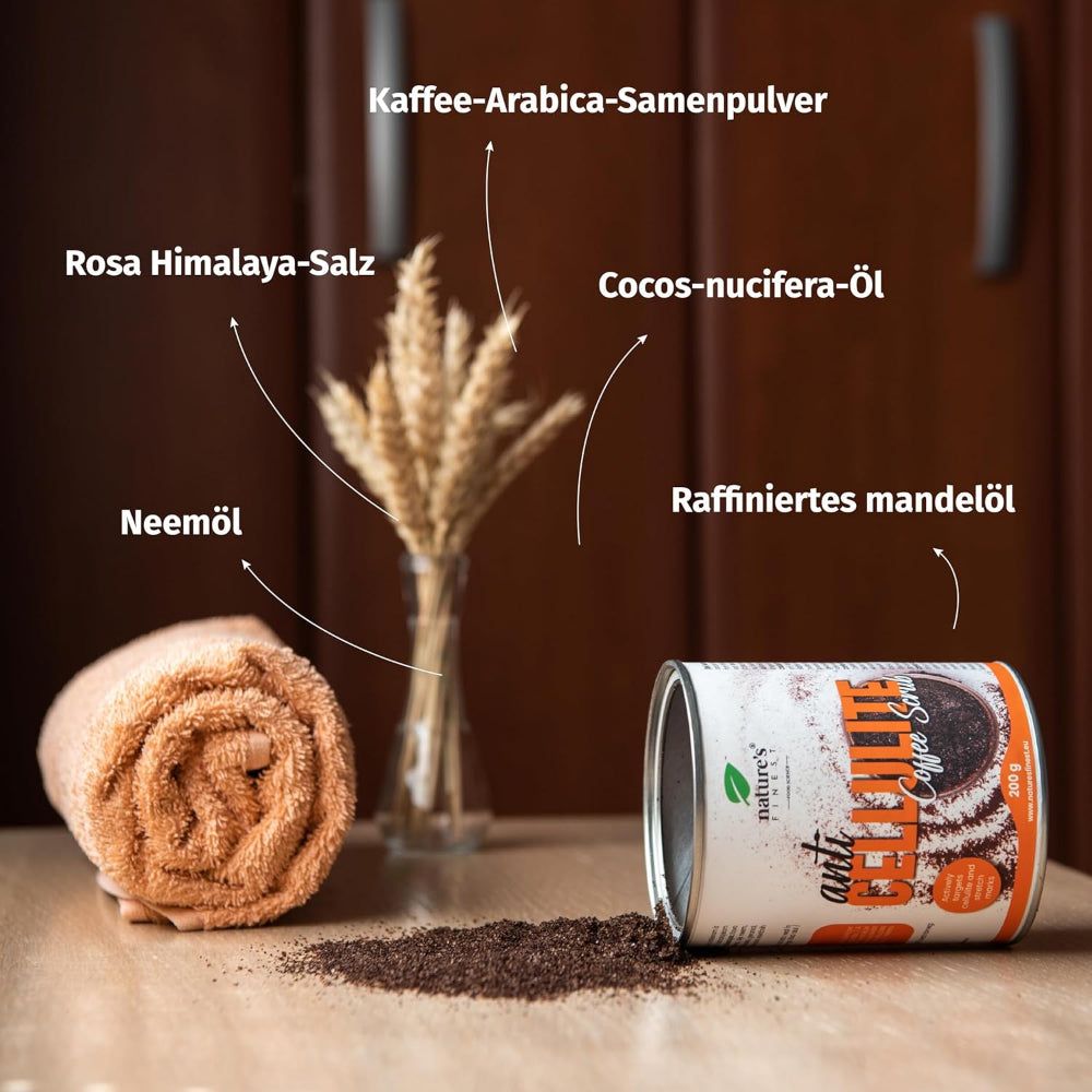 Nature's Finest Anti Cellulite Coffee Scrub - Koffiescrub tegen cellulitis