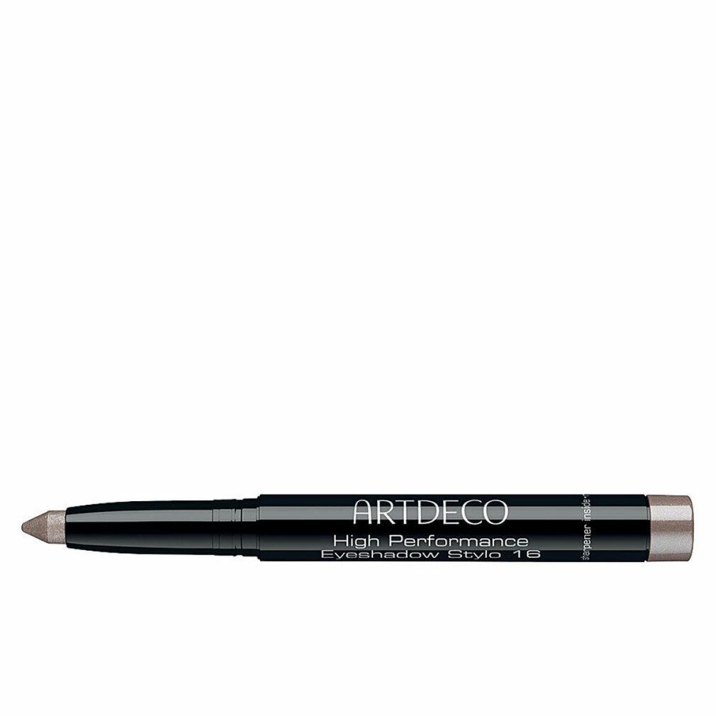 Artdeco High Performance Eyeshadow Stylo. Stylo noir avec pointe argentée. Nom du produit et marque visibles.
