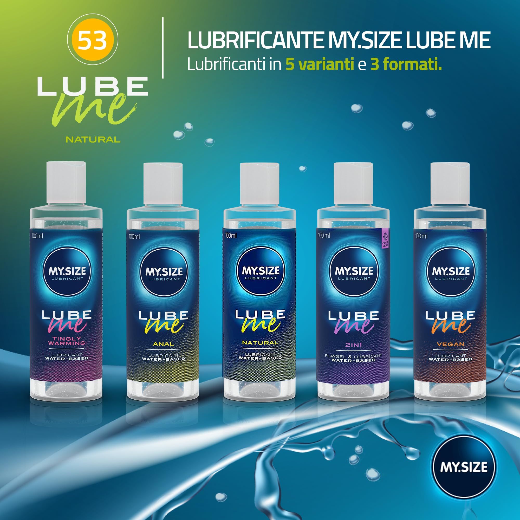 MY.SIZE PRO Préservatifs + LUBE ME Natural + Body Candle Set