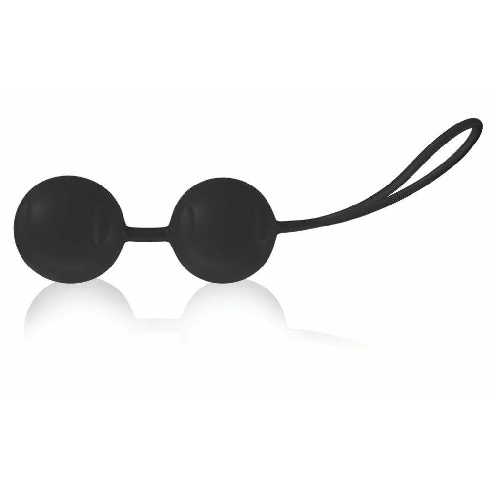 Balles noires pour le plancher pelvien avec cordon.