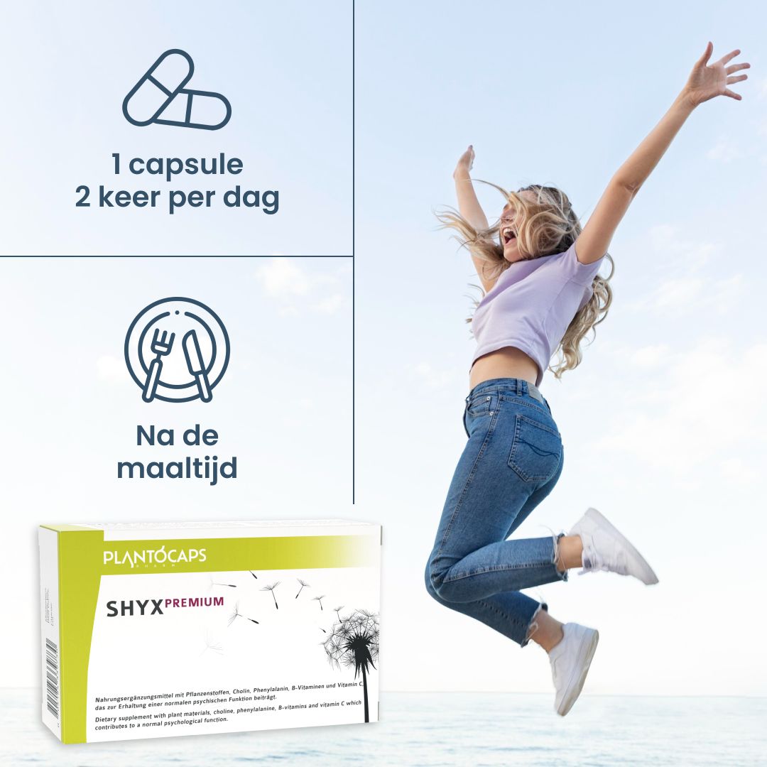 PlantoCaps SHYX PREMIUM: hoogwaardige ingrediënten, unieke formule, niet verslavend.