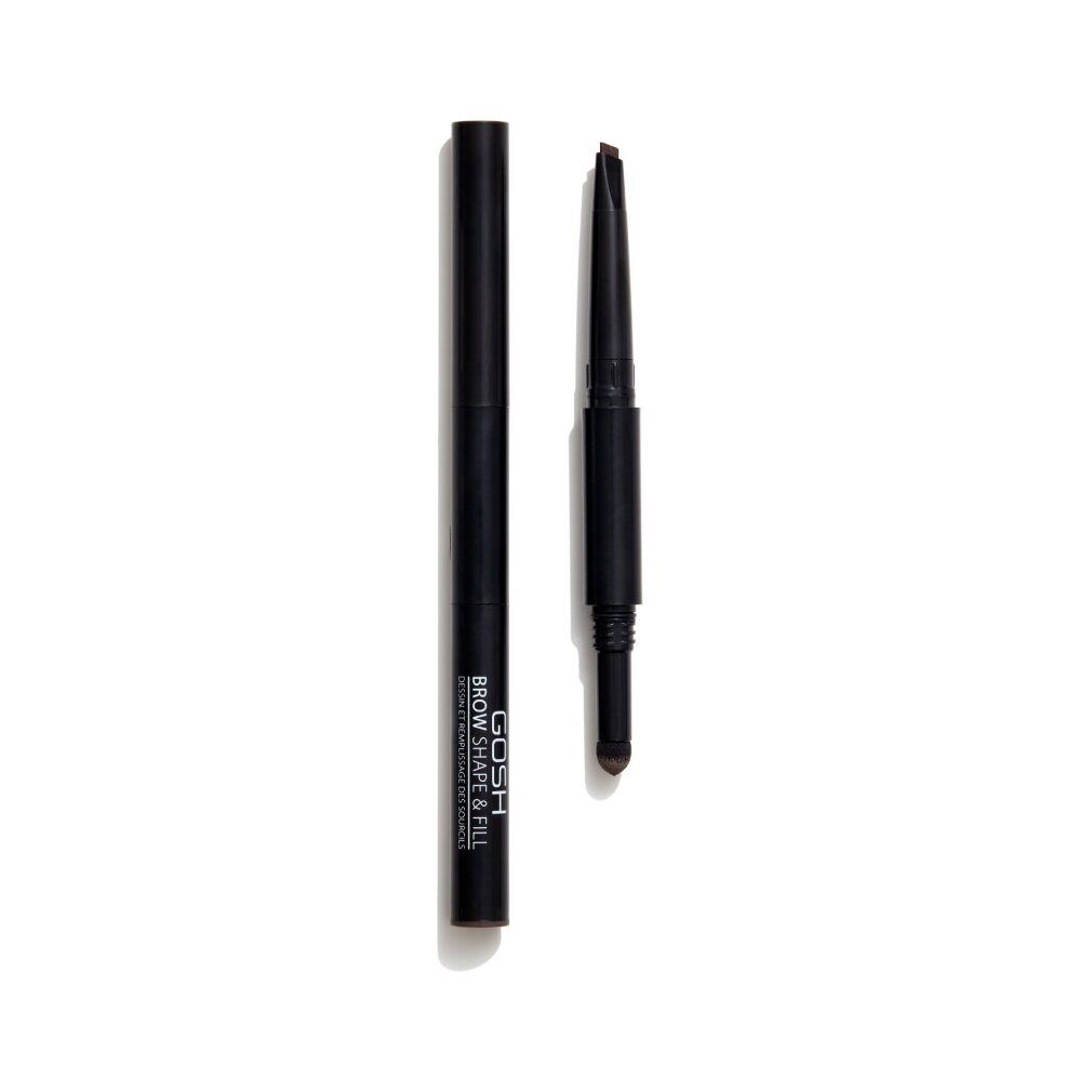 Gomme Gosh Brow Shape & Fill et étui, Brun Foncé.