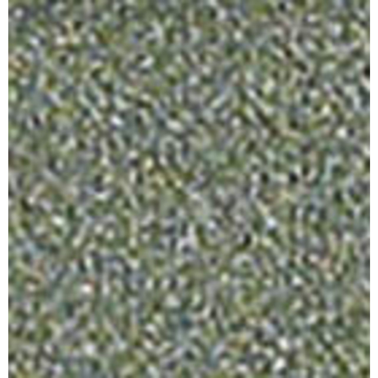Gros plan sur un fard à paupières scintillant verdâtre. La texture est granuleuse et fine.