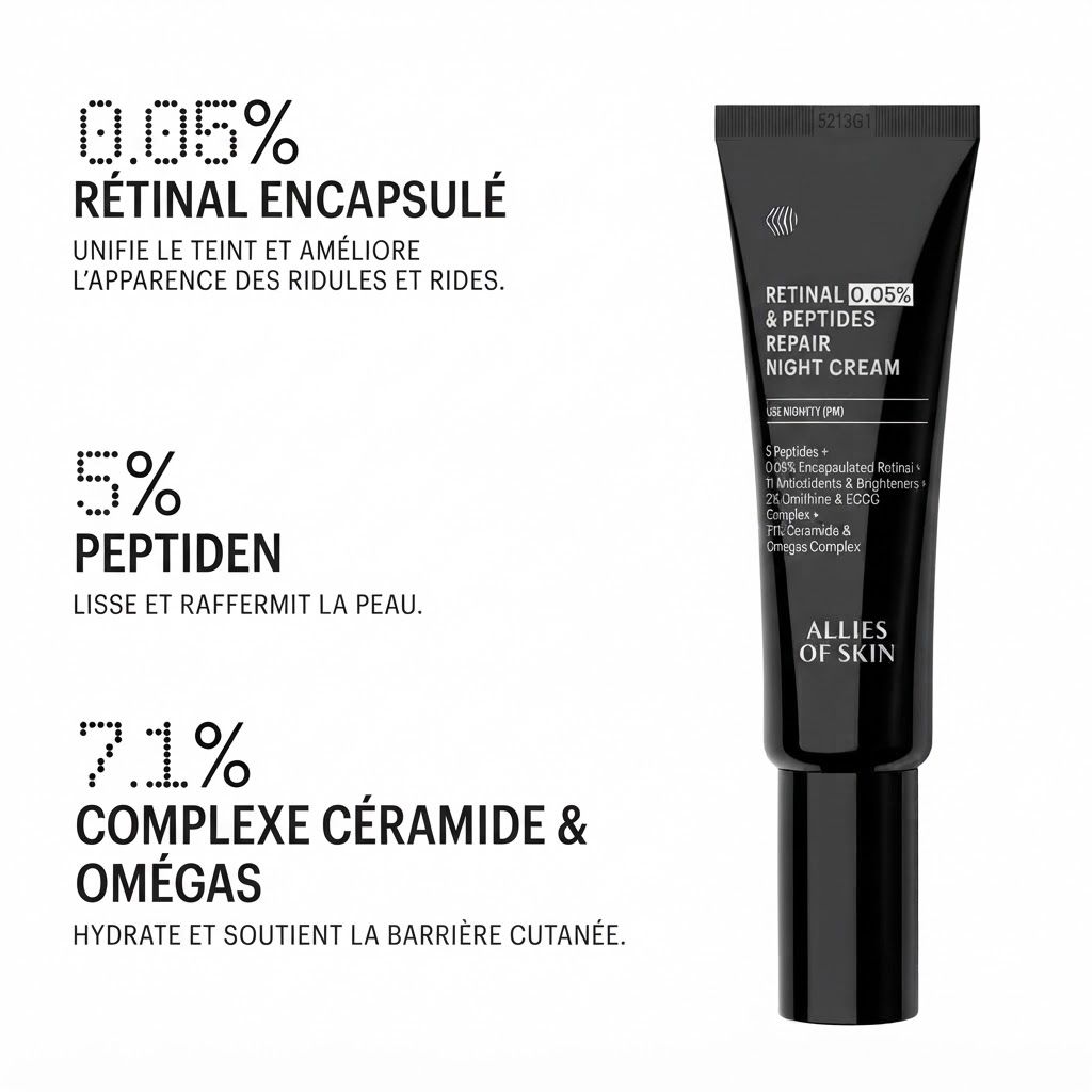 0,05% Rétinal Encapsulé Crème de Nuit par Allies of Skin.