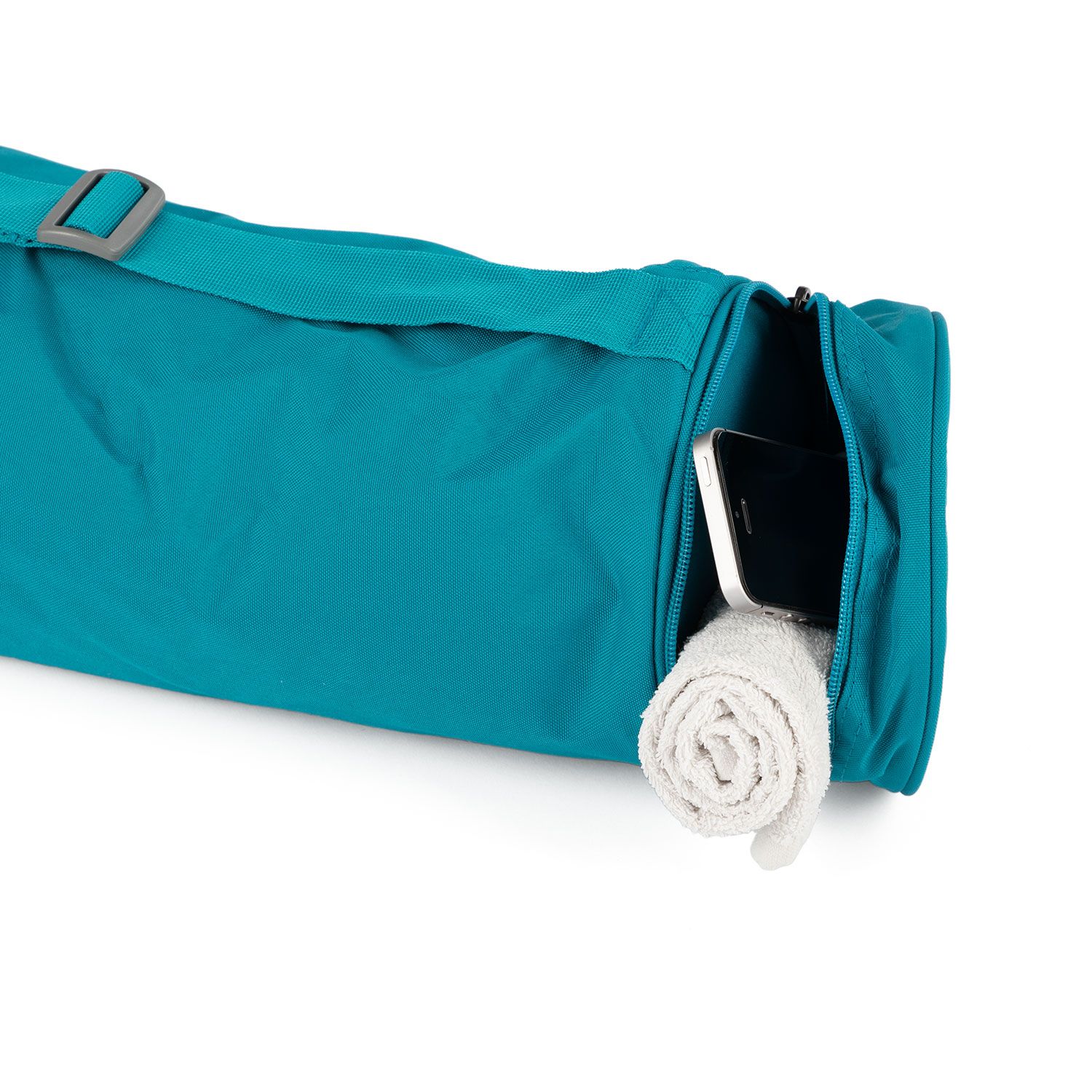 bodhi Yogamat tas Asana Bag XL 70 turquoise, polyester/polyamide geborduurd met OM