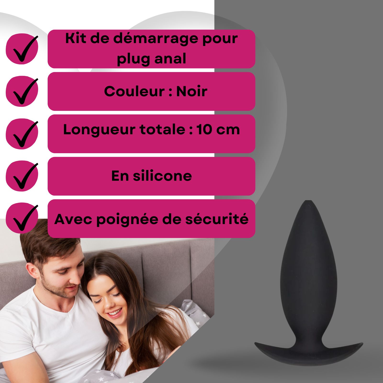 Lovelyness- Plug anal en silicone - Kit d'entraînement « Advanced »