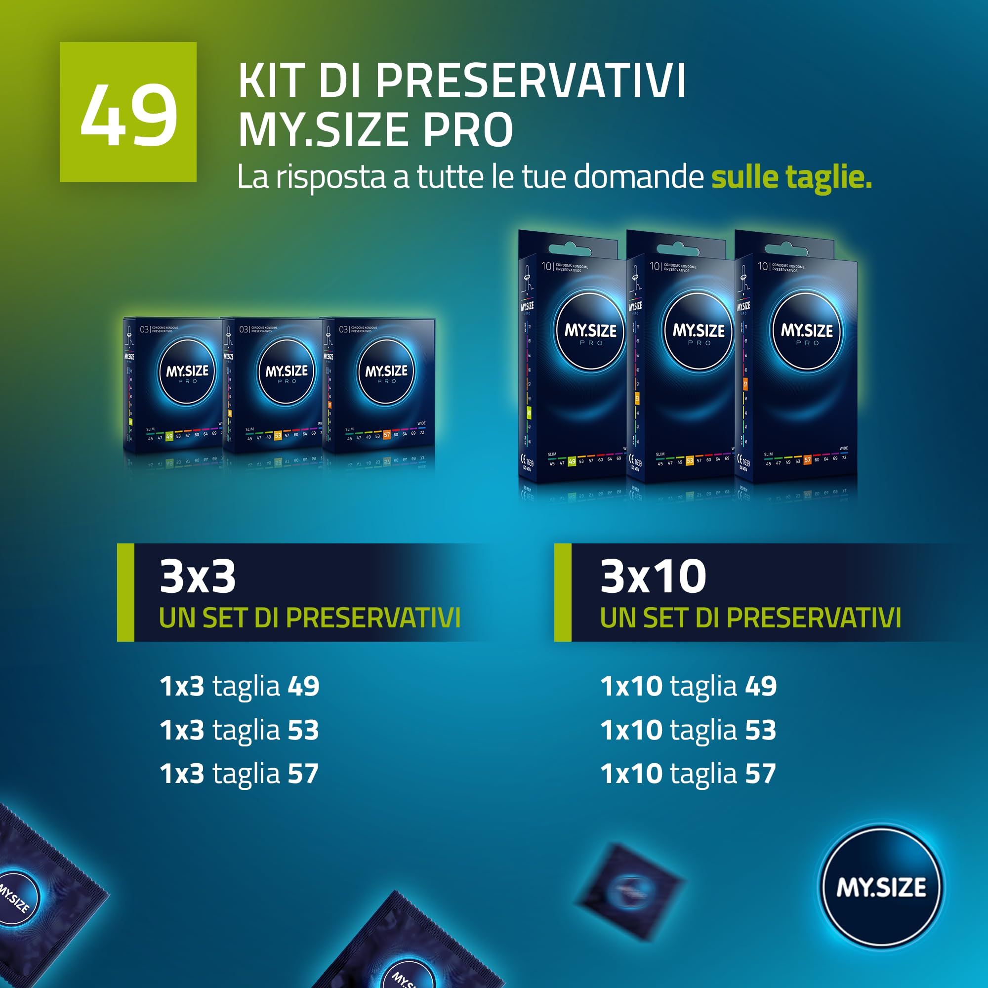 Pack de préservatifs My.Size PRO, taille 49mm.