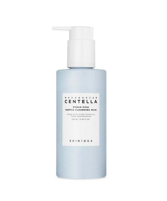 Fles met pompdispenser: Madagascar Centella Hyalu-Cica Gentle Cleansing Milk.