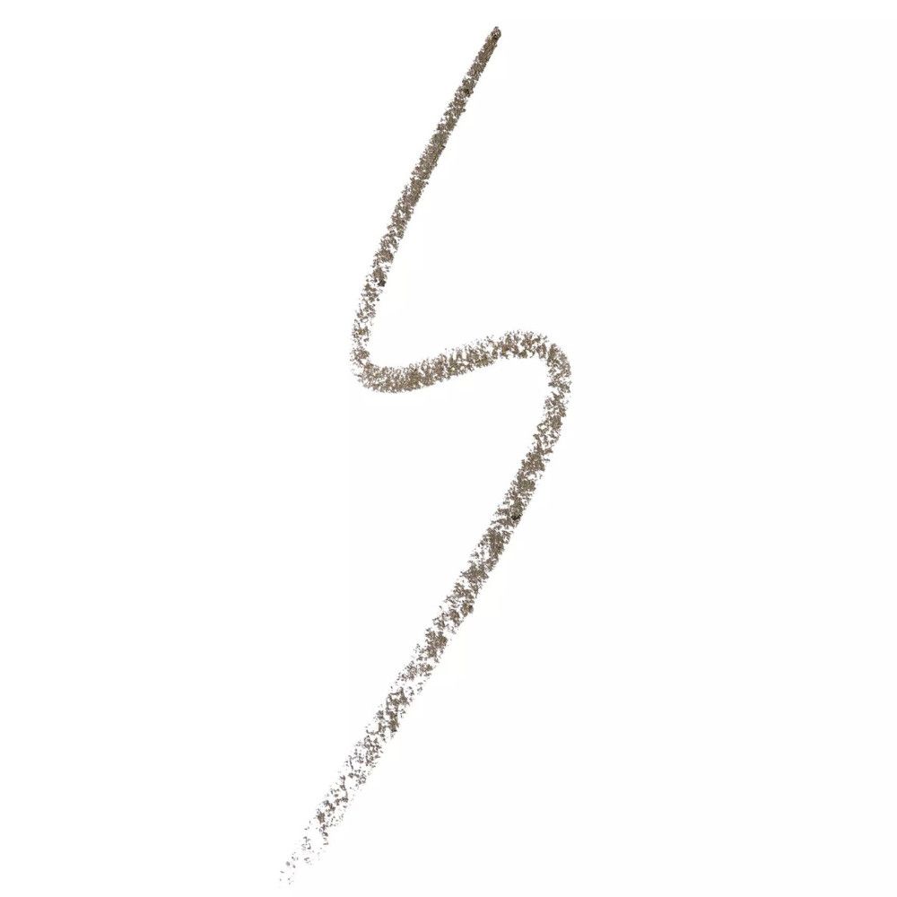 Trait de crayon khôl. Couleur: marron clair. Sur fond blanc.