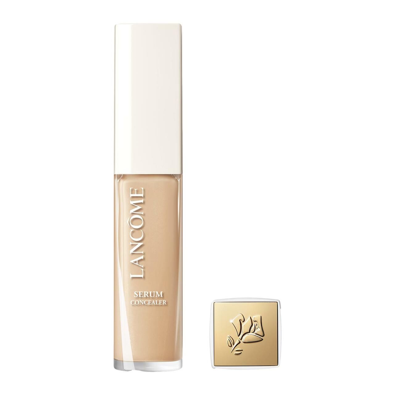 Lancôme Serum Concealer 105W beige. Flacon avec capuchon doré retiré.