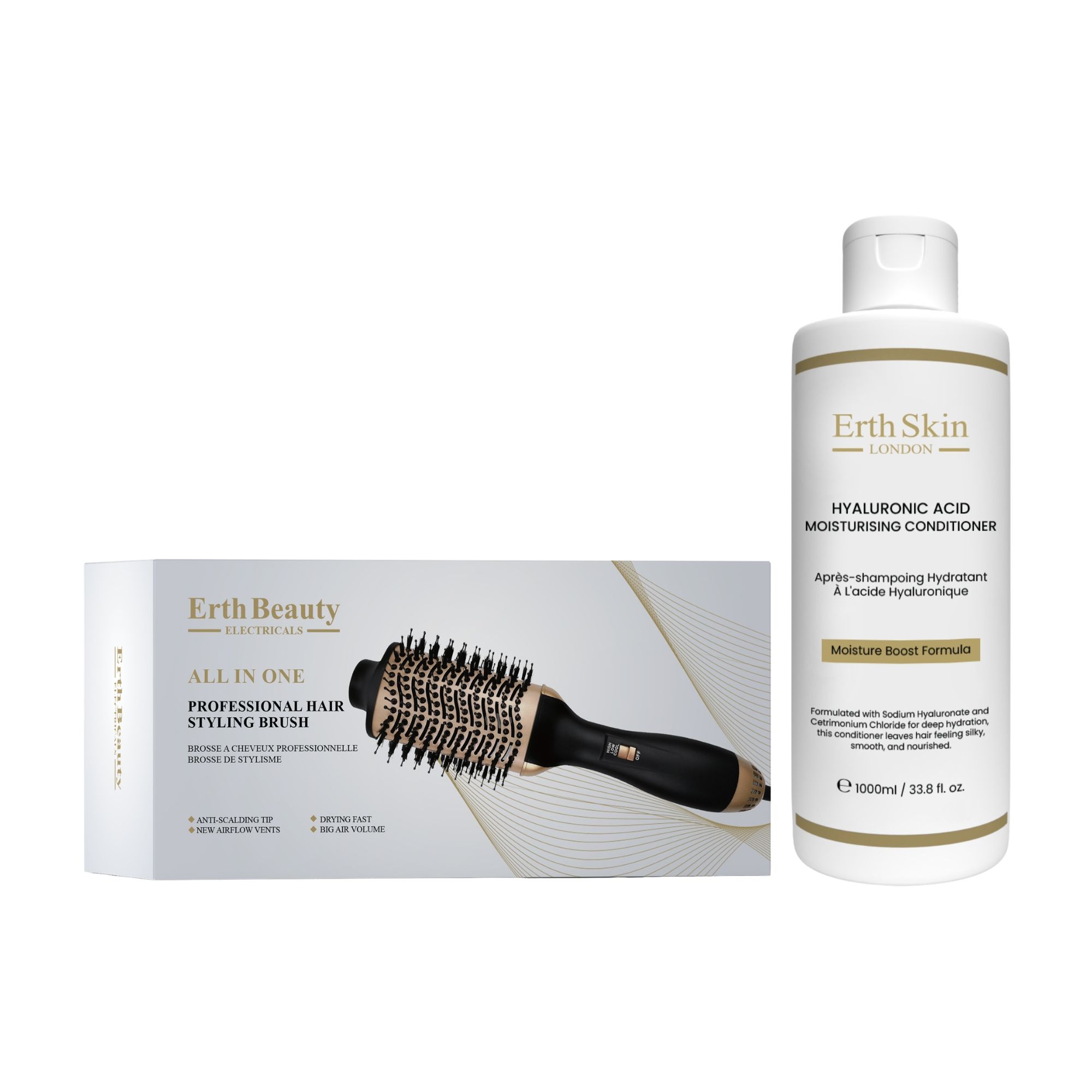 ErthSkin London Haarstylingborstel EU Duo Hyaluron