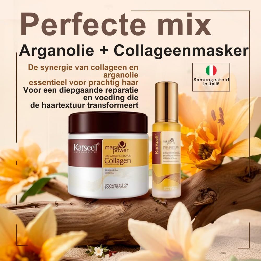 KARSEELL Haarverzorgingsset met Collageen Haarmasker en Arganolie Serum