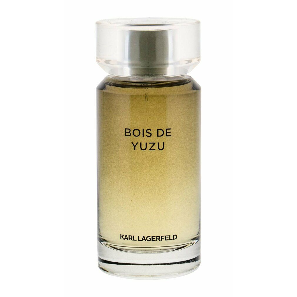 Karl Lagerfeld Bois De Yuzu Eau De Toilette Herren flacon met zilveren en groene accenten.