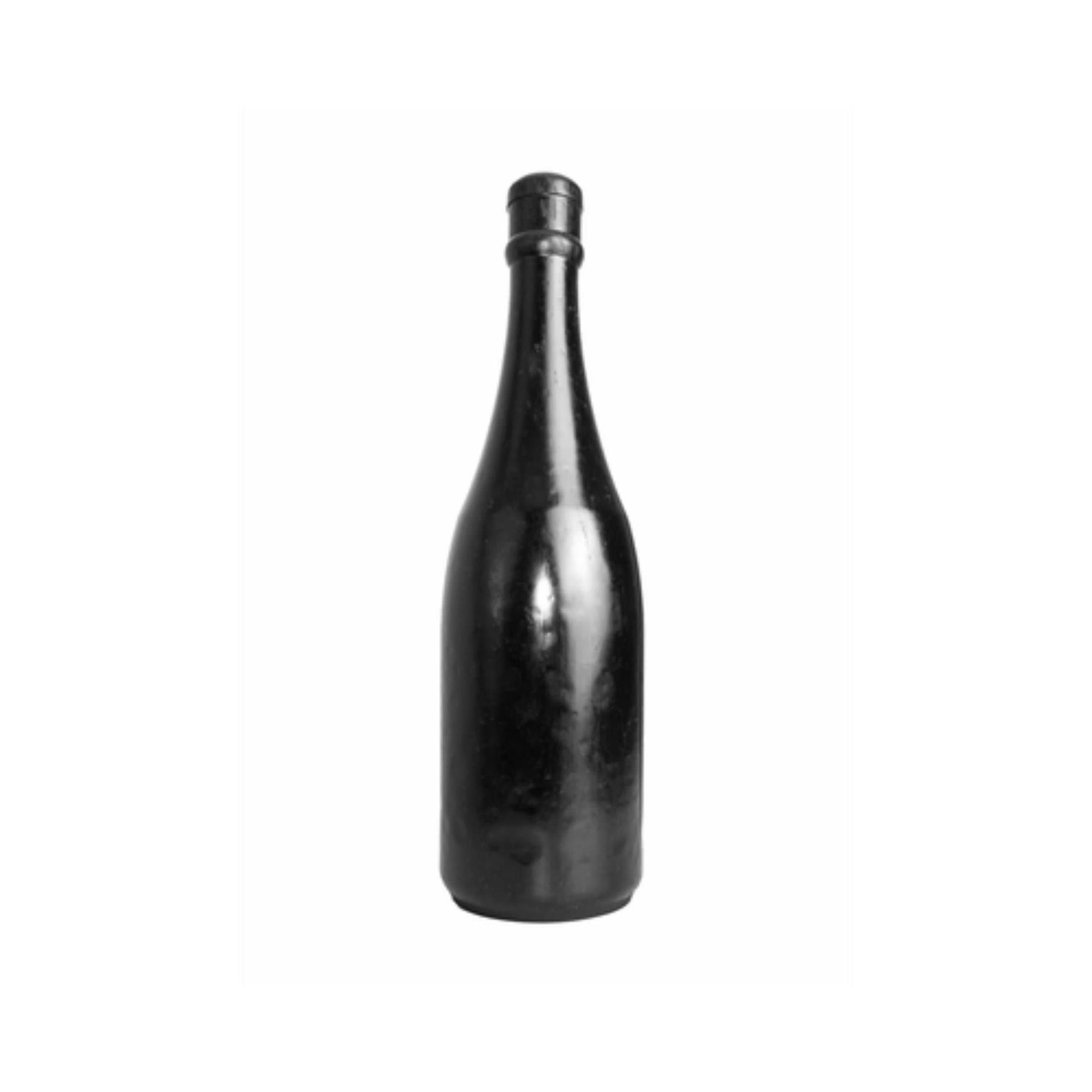 Buttplug noir en forme de bouteille.