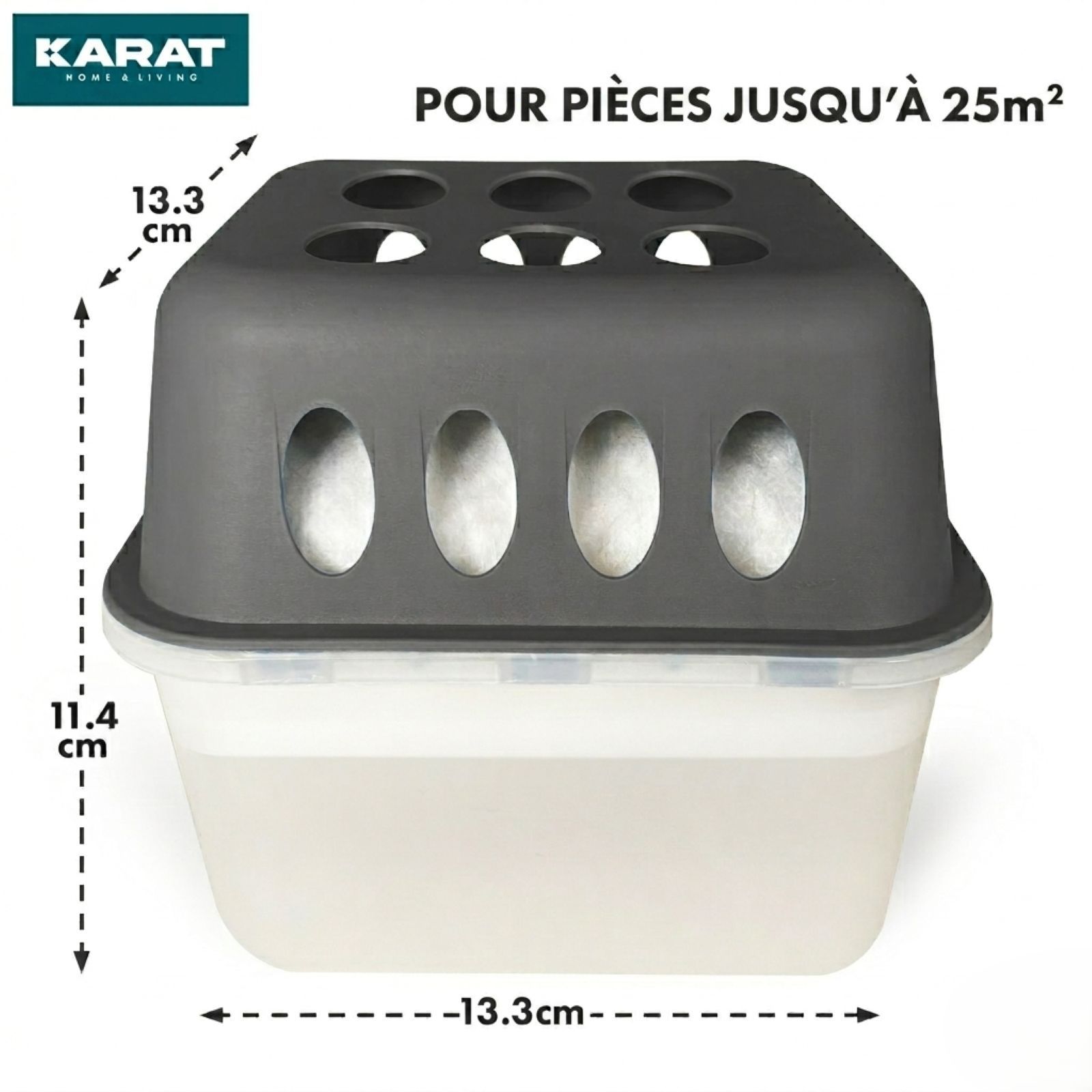 KARAT Déshumidificateur Hava - Déshumidificateur à granulés Gris