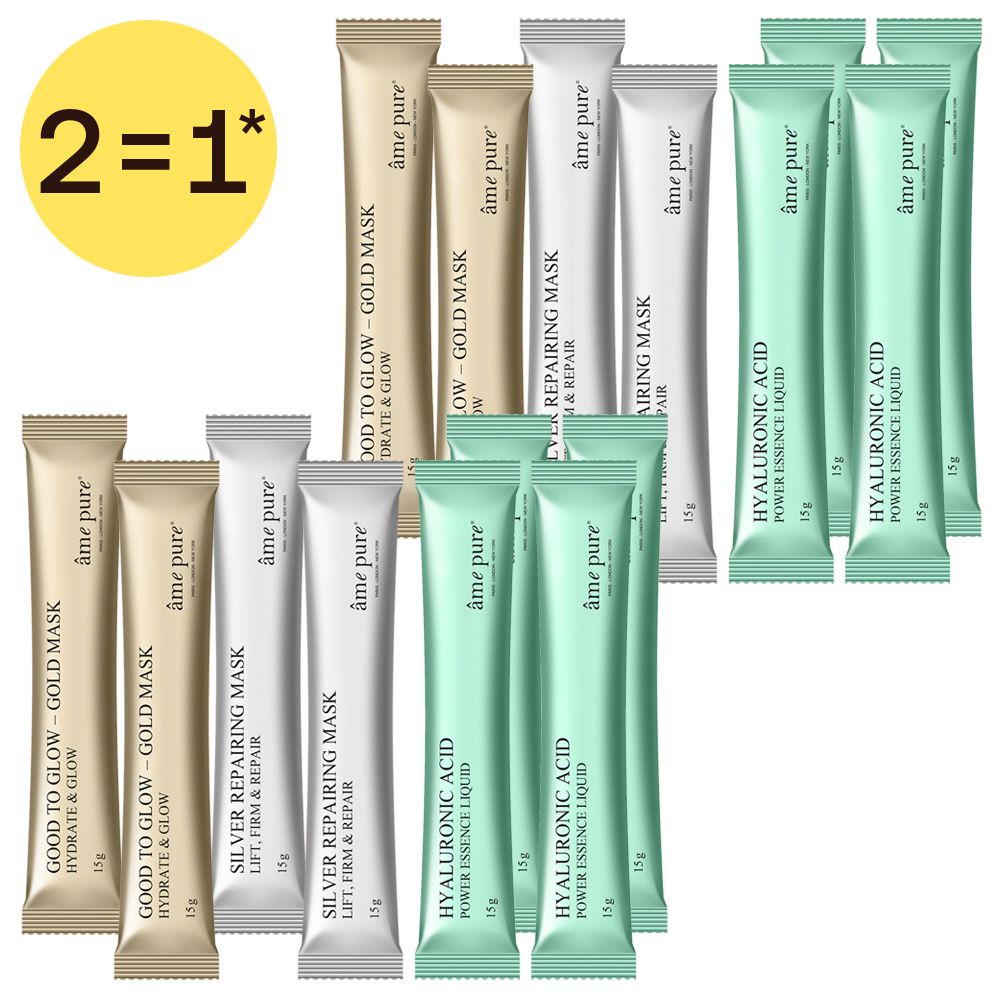 2 = 1* | âme pure Jelly Glow Rubber Mask - Smooth & Glow MIX