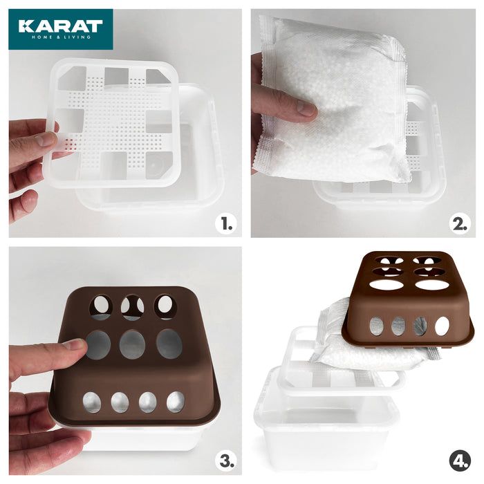 KARAT Déshumidificateur Hava - Déshumidificateur à granulés Marron