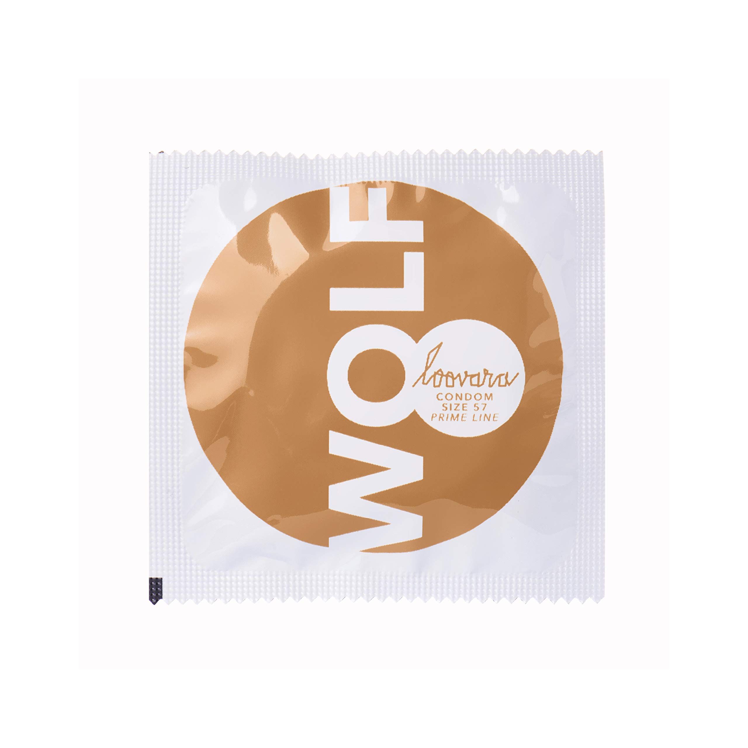 Loovara Condoms Wolf maat 57mm, 12 stuks, met glijmiddel.