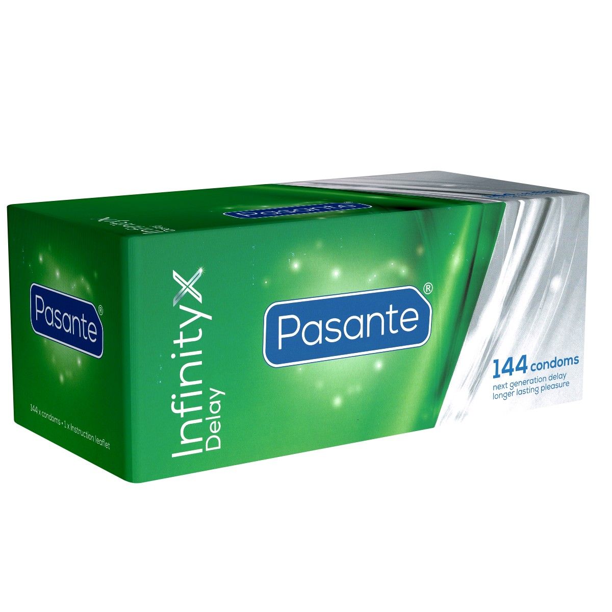 Boîte de préservatifs Pasante Infinity Delay, 144 unités.