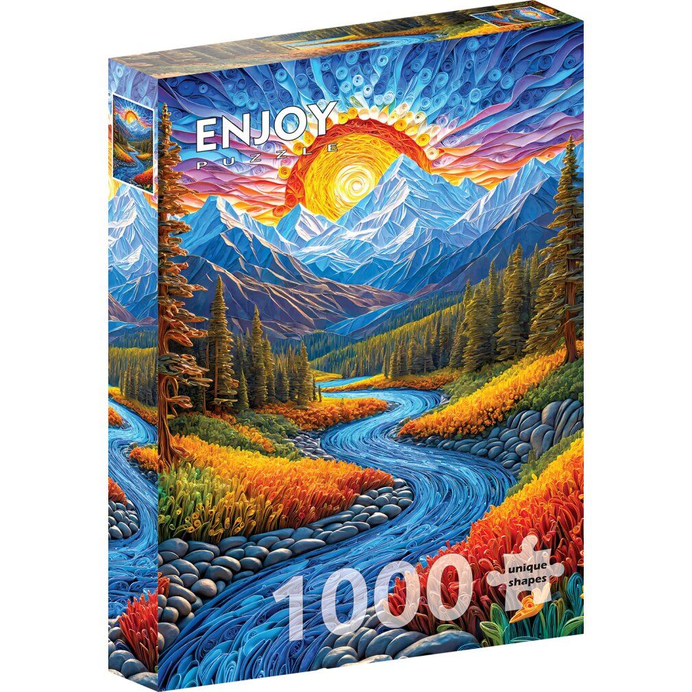 enjoy Puzzle Lever de soleil üsur le paysage 1000 pièces
