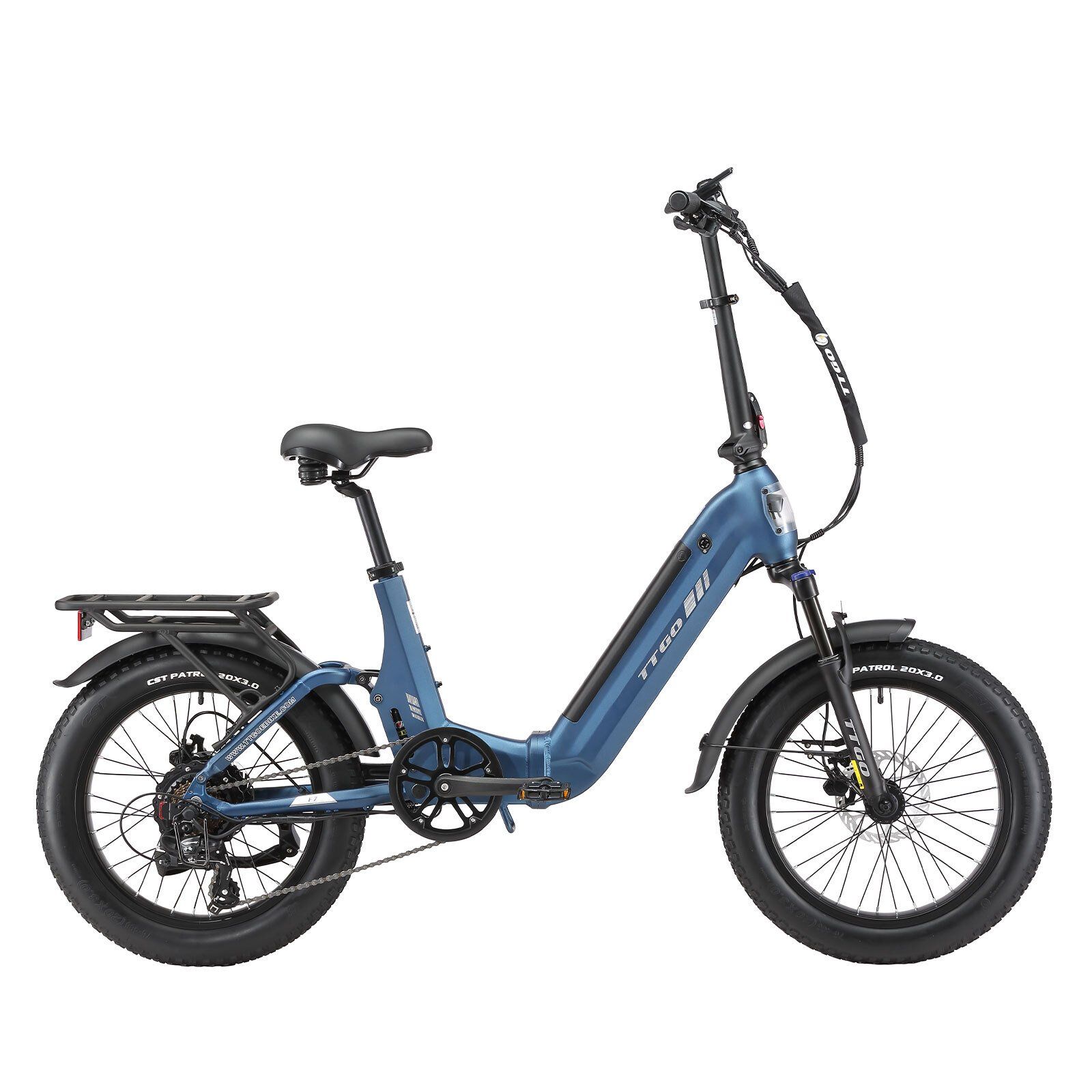 TTGO F7 Vélo électrique pliant, batterie 48 V 15 Ah, freins à disque hydrauliques