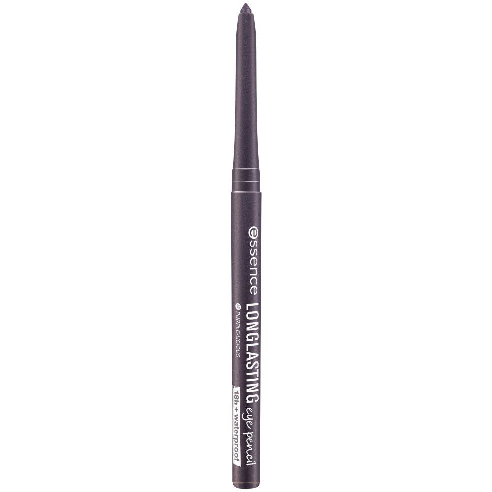 Crayon pour les yeux gris foncé. Inscription: Essence Longlasting eye pencil. 18h waterproof.