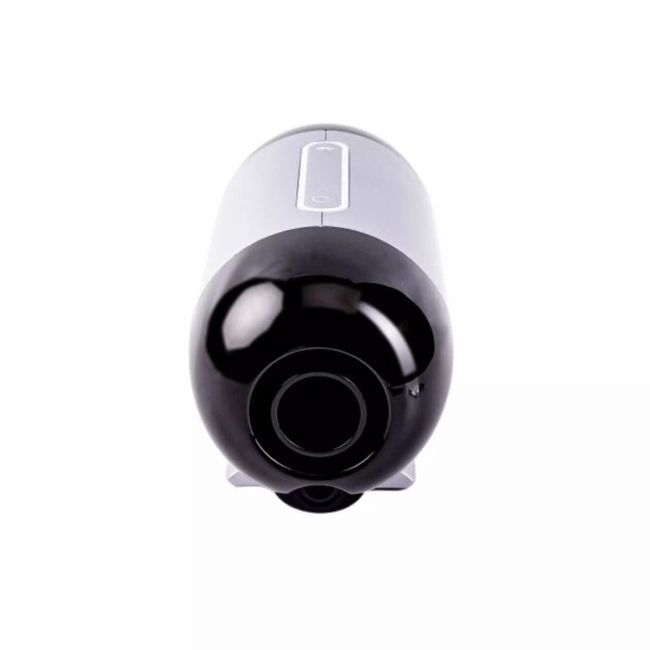 Appareil APAP de voyage BMC M1 Mini, vue de face, extrémité noire avec connecteur.