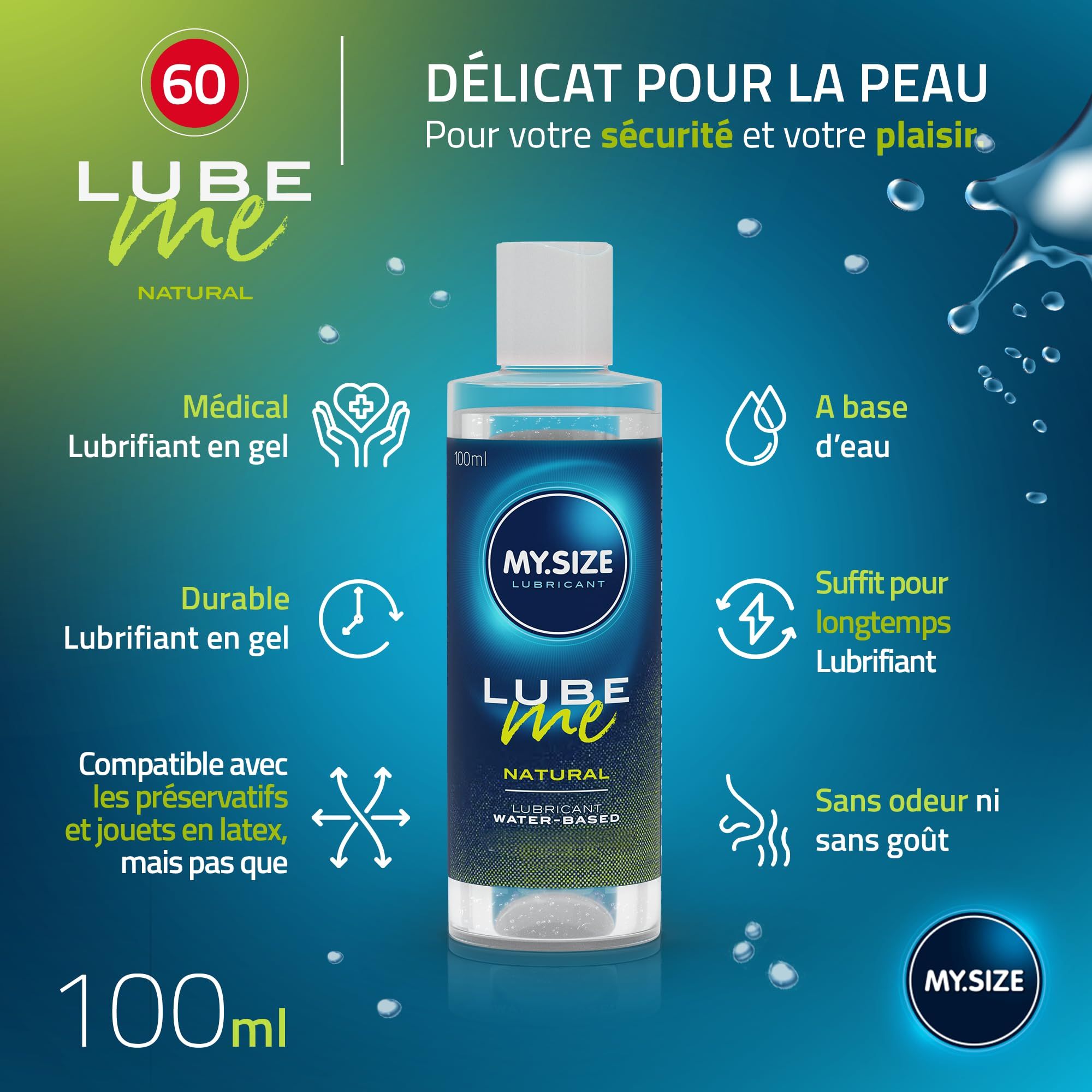 MY.SIZE PRO Préservatifs + LUBE ME Natural + Body Candle Set