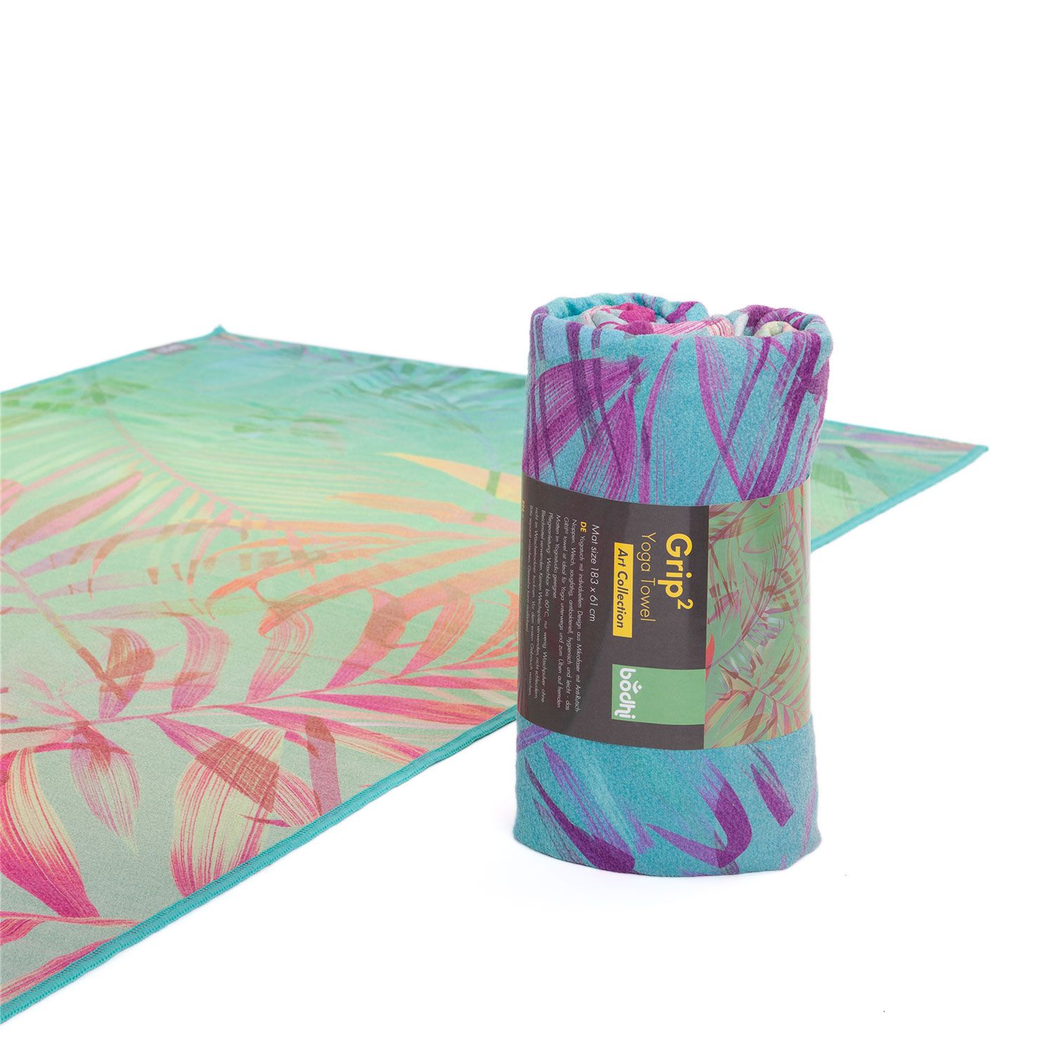 bodhi GRIP² Yoga Towel Art Collection, Jungle Fever, colorful