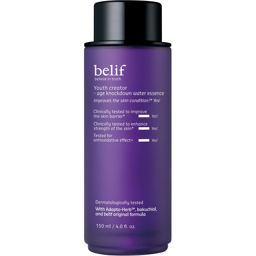 belif Age Knockdown Water Essence – essence légère au bakuchiol et à l’ATP pour plus de fermeté