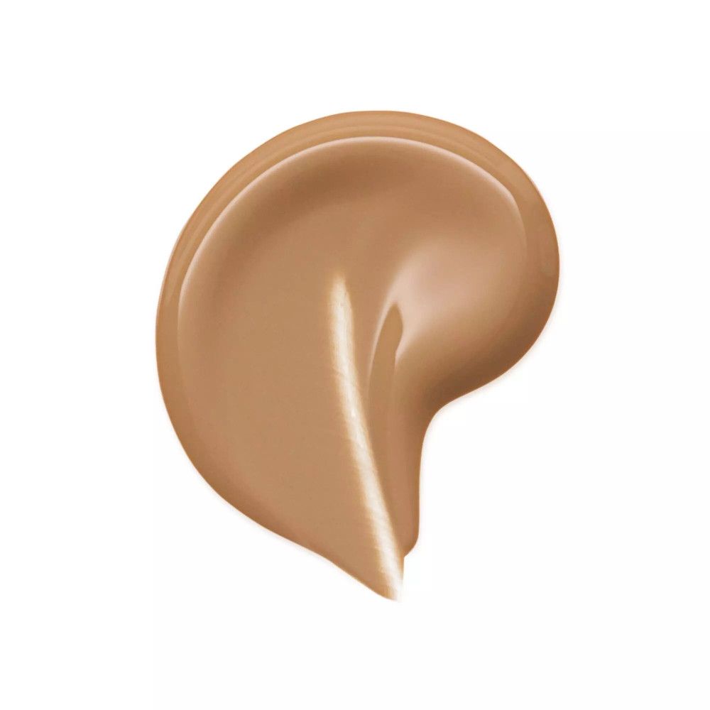 Éclaboussure de correcteur liquide. Teinte : marron clair. Sur fond blanc.