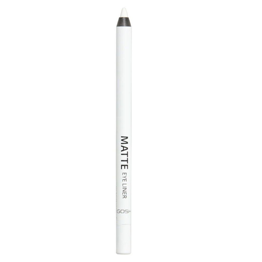 Crayon khôl blanc avec l'inscription 'MATTE EYE LINER'.