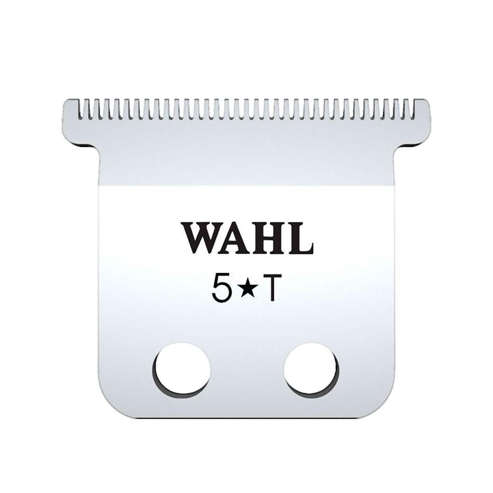 WAHL 5 sterren T-mes van hoogwaardig koolstofstaal. Twee ronde gaten.