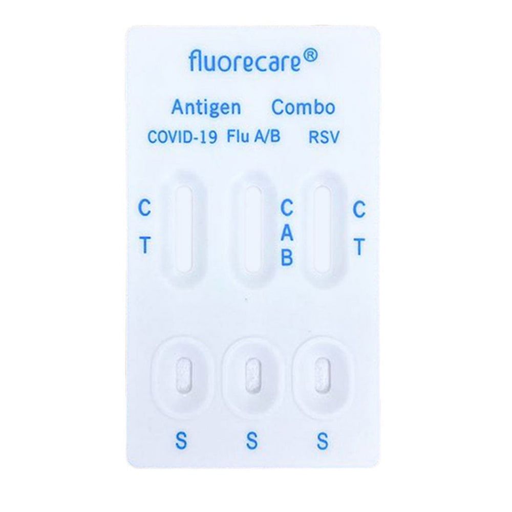 Fluorecare antigeen combitestcassette voor COVID-19, Influenza A/B en RSV.