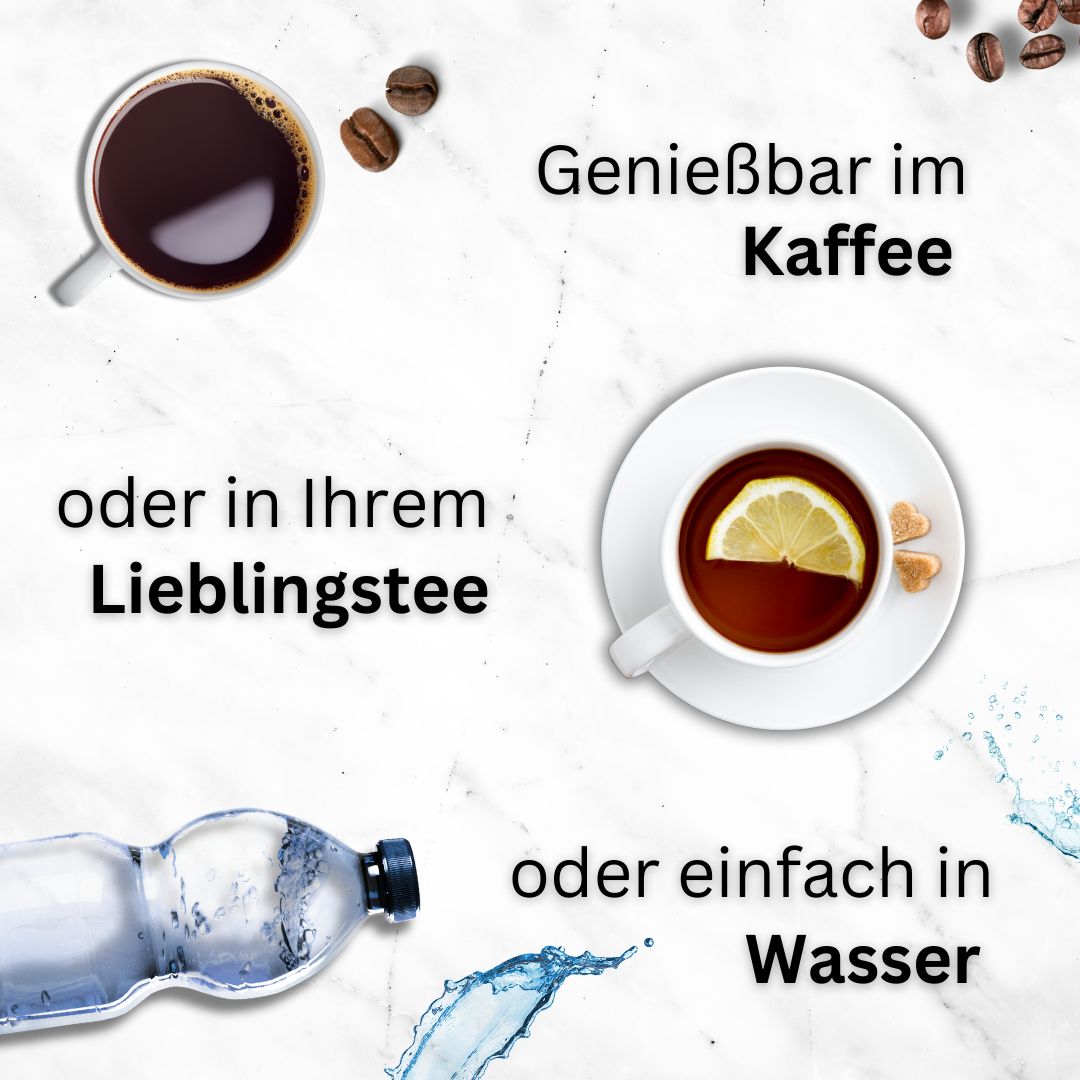 Dranken: koffie, thee met citroen, water. Shilajit kan in koffie, thee of water worden ingenomen.