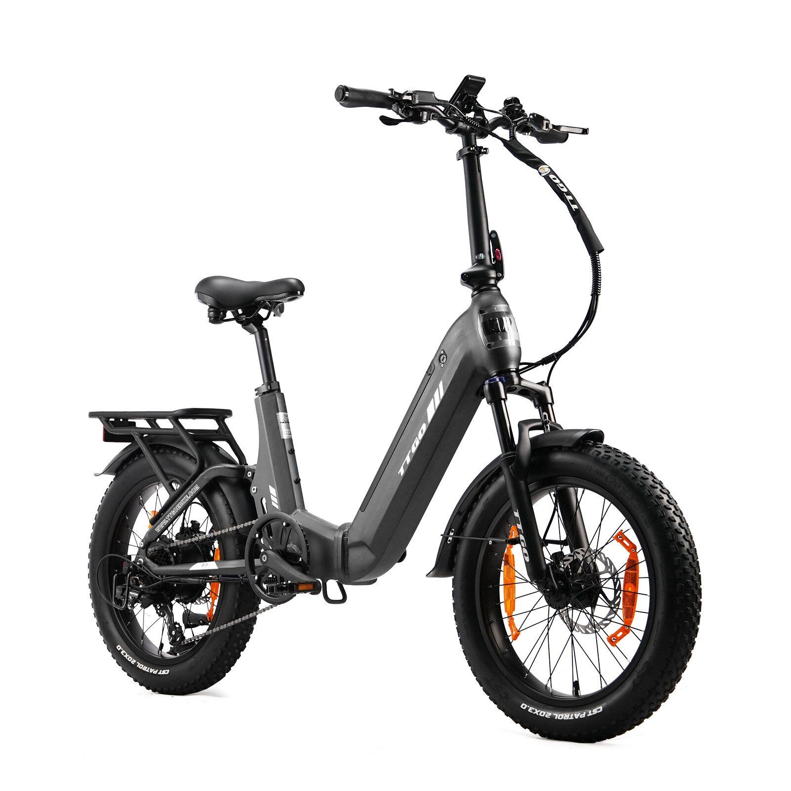 TTGO F7 Vélo électrique pliant, batterie 48 V 15 Ah, freins à disque hydrauliques