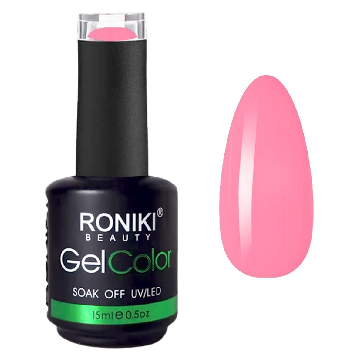 Flacon de vernis à ongles gel rose RONIKI, 15ml.