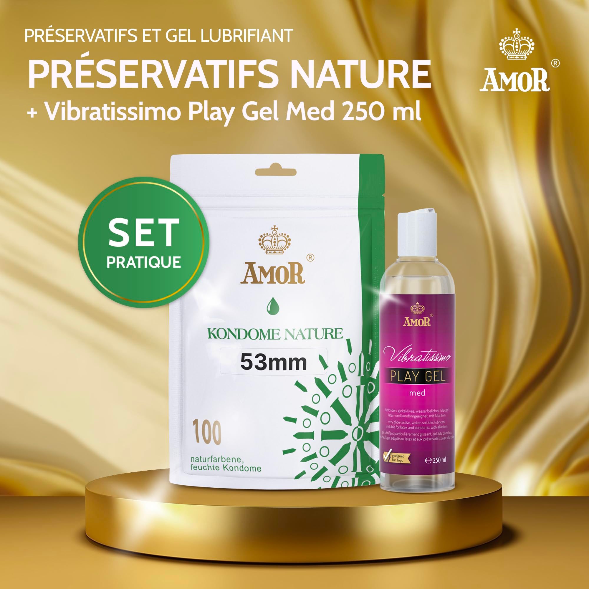AMOR Nature Préservatifs + PlayGel Natural Set