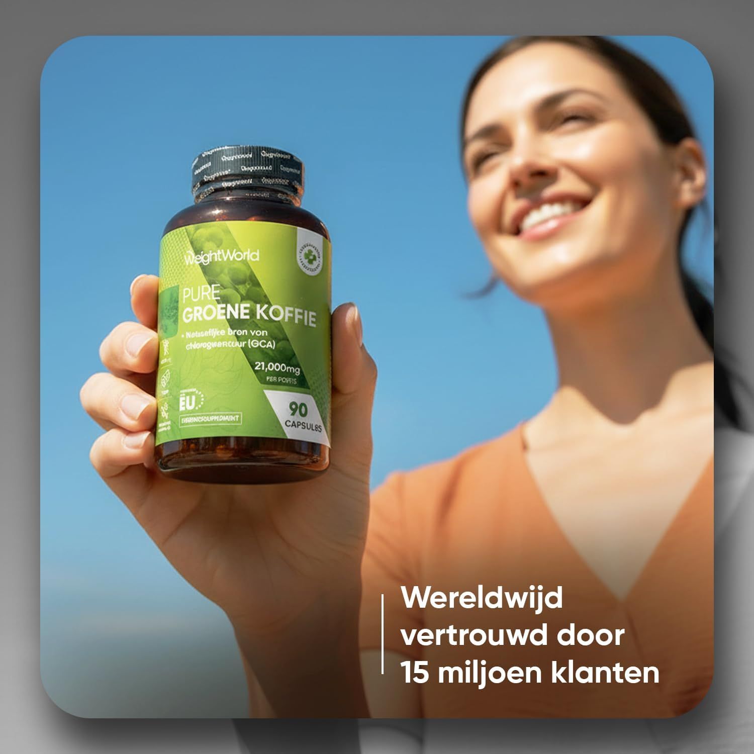 WeightWorld Caffè Verde Puro: Groene koffie-extract in capsules, 90 capsules.