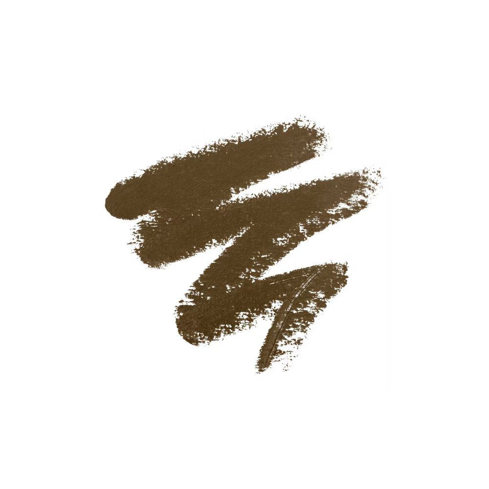 Bruine wenkbrauwpotloodstreep. Textuur zichtbaar.