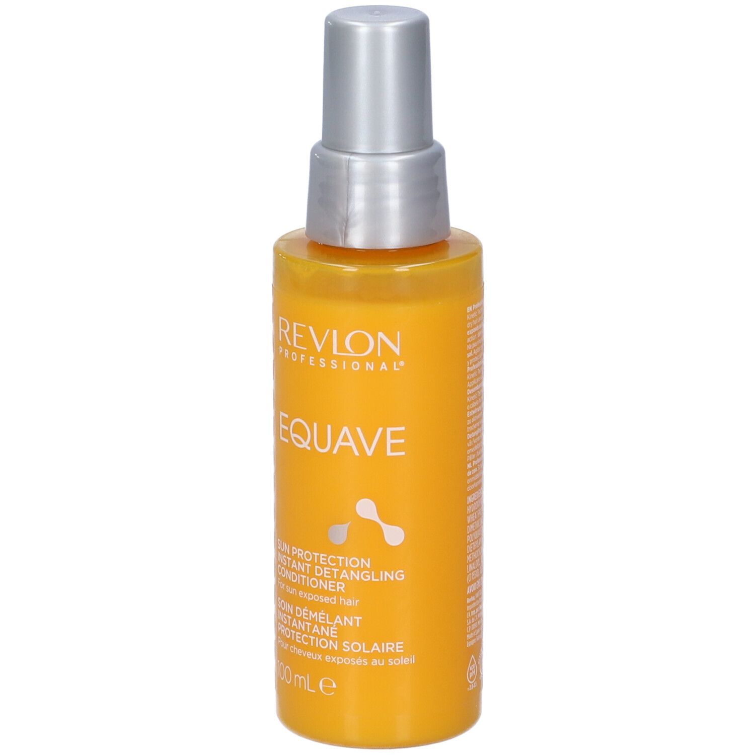Gele fles met verstuiver. Revlon EQUAVE. Sun Protection Instant Detangling Conditioner. 100 ml.