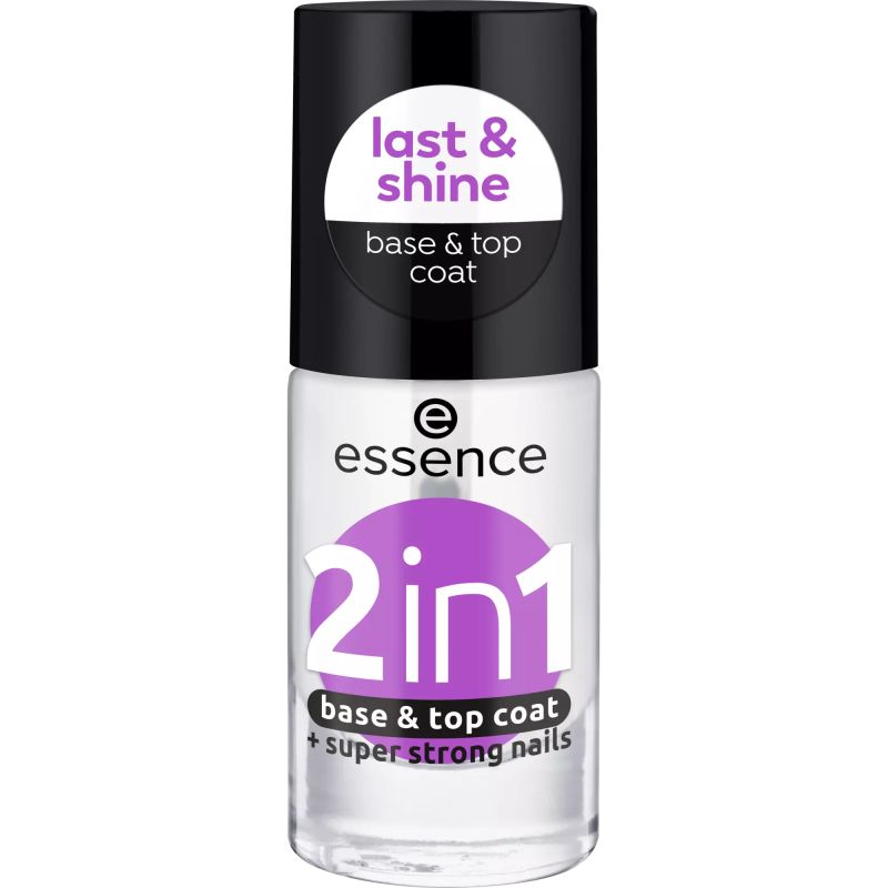 Flacon Essence 2in1 Base & Top Coat avec applicateur.