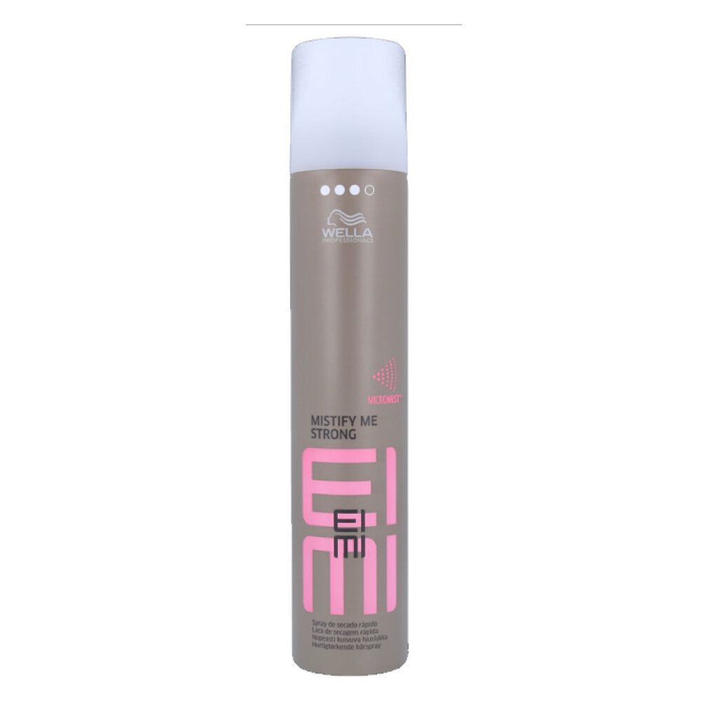 Wella Eimi Mistify Me Strong laque en boîte marron avec capuchon blanc.
