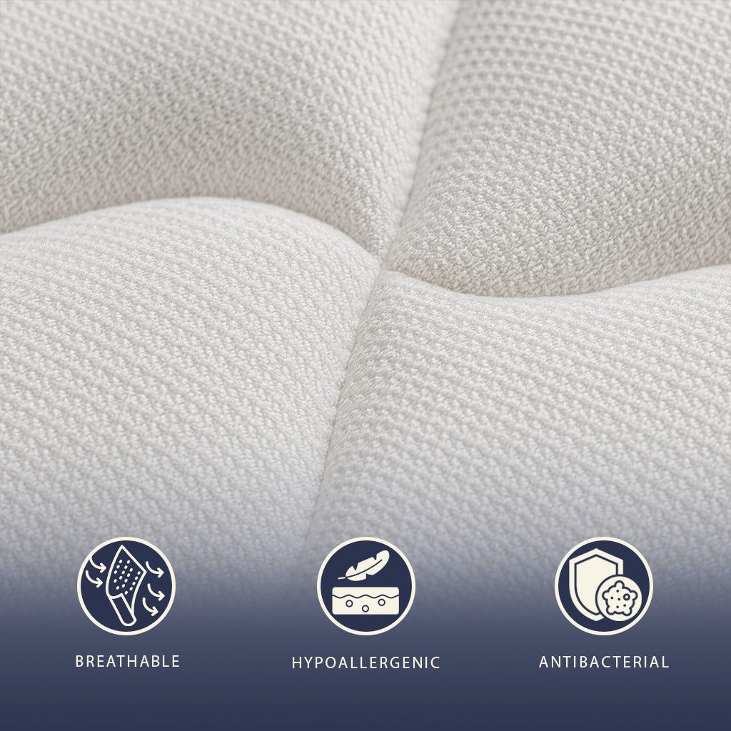 The White Stone Brandvertragende Matras 180x200 van Memory Foam Hoogte 20 cm | Orthopedisch