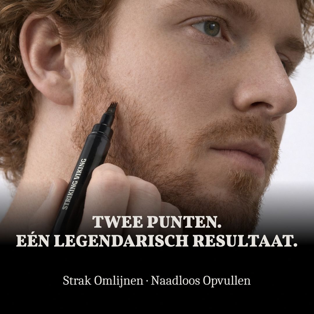 Baardstiftvuller lichtbruin, dubbelzijdig, met borstel en verpakking.