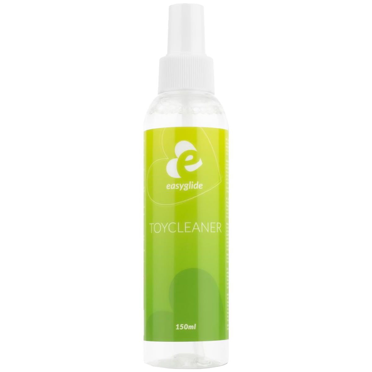 Flacon transparent avec vaporisateur. Étiquette verte avec logo blanc et texte TOYCLEANER. Contenance : 150ml.